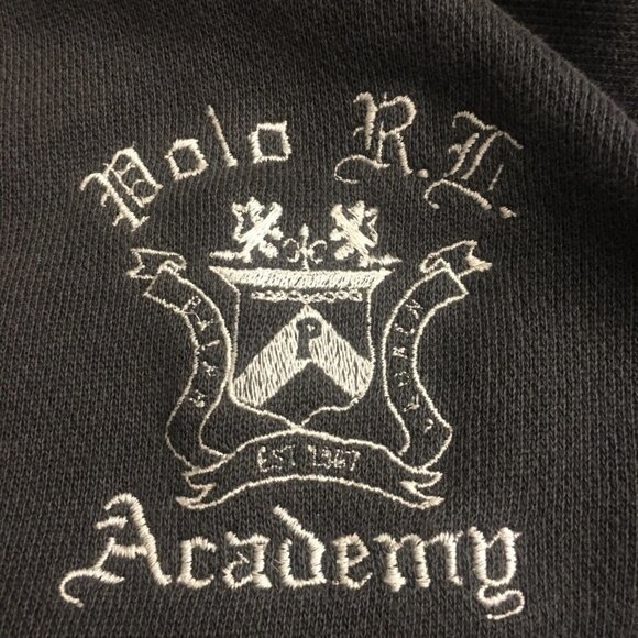 POLO SPORT Ralph Lauren Gray Red Waffle Hood Zip Sweatshirt M Small or W Medium - Picture 10 of 10